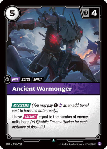 Ancient Warmonger (131/221 - Uncommon) [Riftbound TCG: Spiritforged]