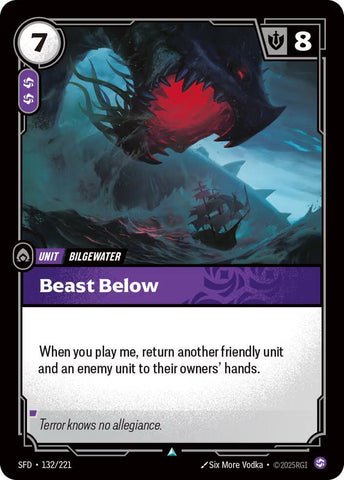 Beast Below (132/221 - Uncommon) [Riftbound TCG: Spiritforged]