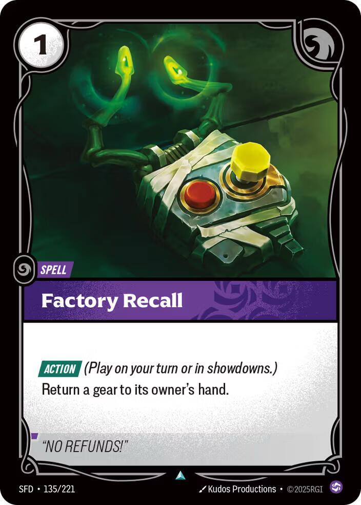 Factory Recall (135/221 - Uncommon) [Riftbound TCG: Spiritforged]