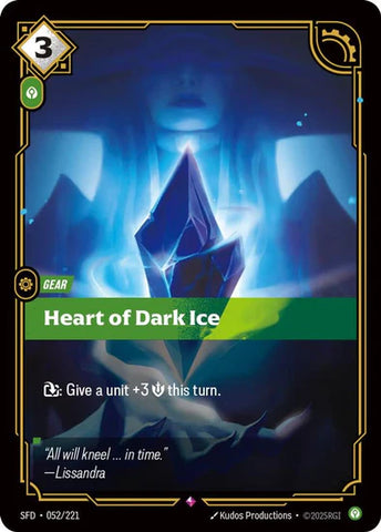 Heart of Dark Ice (052/221 - Rare) [Riftbound TCG: Spiritforged]