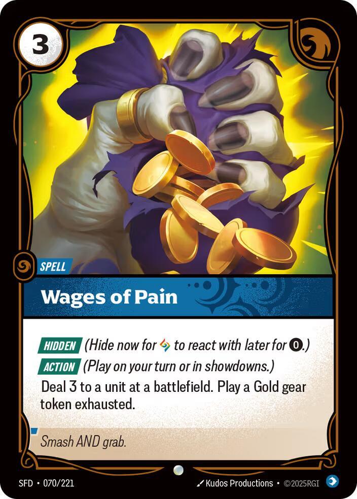 Wages of Pain (070/221 - Common) [Riftbound TCG: Spiritforged]