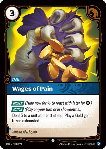 Wages of Pain (070/221 - Common) [Riftbound TCG: Spiritforged]