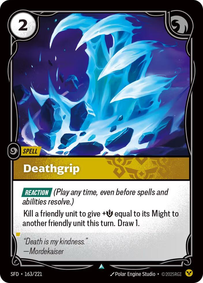 Deathgrip (163/221 - Uncommon) [Riftbound TCG: Spiritforged]