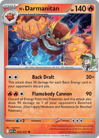 N's Darmanitan (033/217) [Mega Evolution: Ascended Heroes]