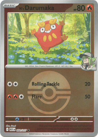 N's Darumaka (032/217) (Poke Ball) [Mega Evolution: Ascended Heroes]
