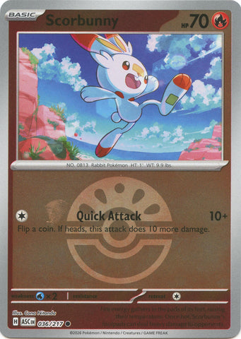 Scorbunny (036/217) (Friend Ball) [Mega Evolution: Ascended Heroes]