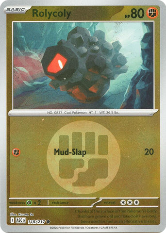 Rolycoly (118/217) (Energy Symbol Pattern) [Mega Evolution: Ascended Heroes]