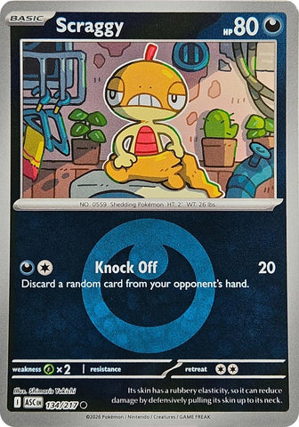 Scraggy (134/217) (Energy Symbol Pattern) [Mega Evolution: Ascended Heroes]