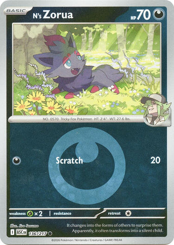 N's Zorua (136/217) (Energy Symbol Pattern) [Mega Evolution: Ascended Heroes]