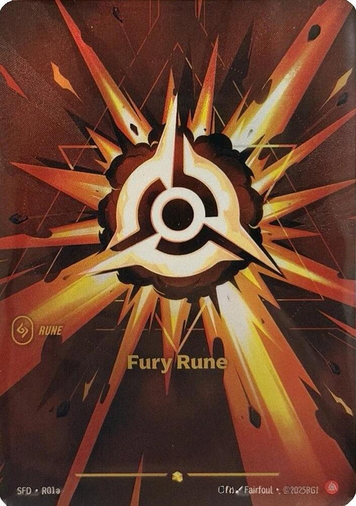 Fury Rune (R01a - Alternate) [Riftbound TCG: Spiritforged]