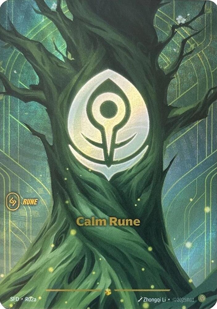 Calm Rune (R02a - Alternate) [Riftbound TCG: Spiritforged]