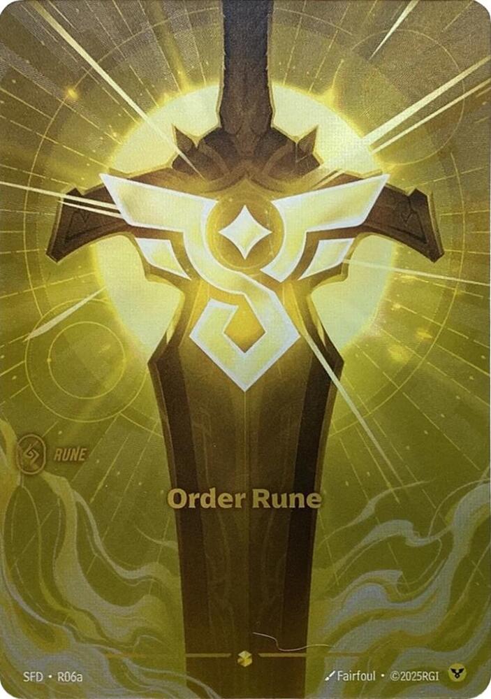 Order Rune (R06a - Alternate) [Riftbound TCG: Spiritforged]