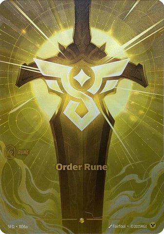 Order Rune (R06a - Alternate) [Riftbound TCG: Spiritforged]
