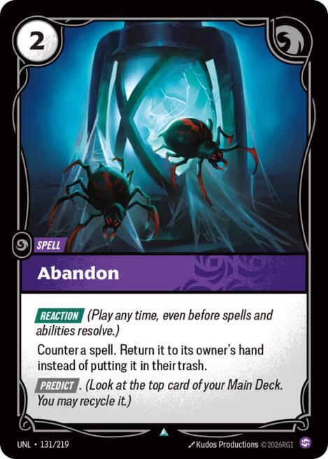Abandon (131/219 - Uncommon) [Riftbound TCG: Unleashed]
