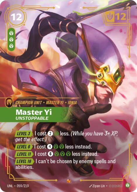 Master Yi - Unstoppable (059/219 - Epic) [Riftbound TCG: Unleashed]