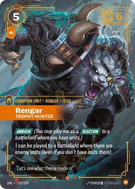 Rengar - Trophy Hunter (120/219 - Epic) [Riftbound TCG: Unleashed]
