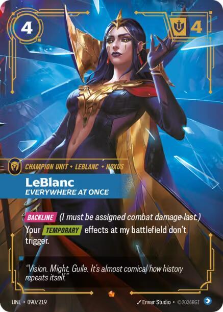 LeBlanc - Everywhere at Once (090/219 - Epic) [Riftbound TCG: Unleashed]