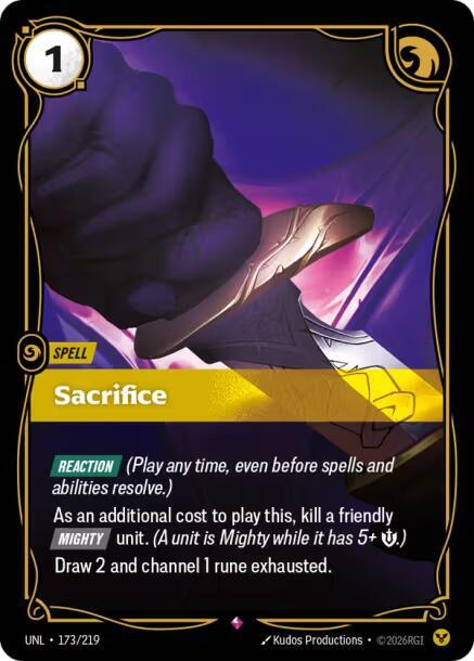 Sacrifice (173/219 - Rare) [Riftbound TCG: Unleashed]