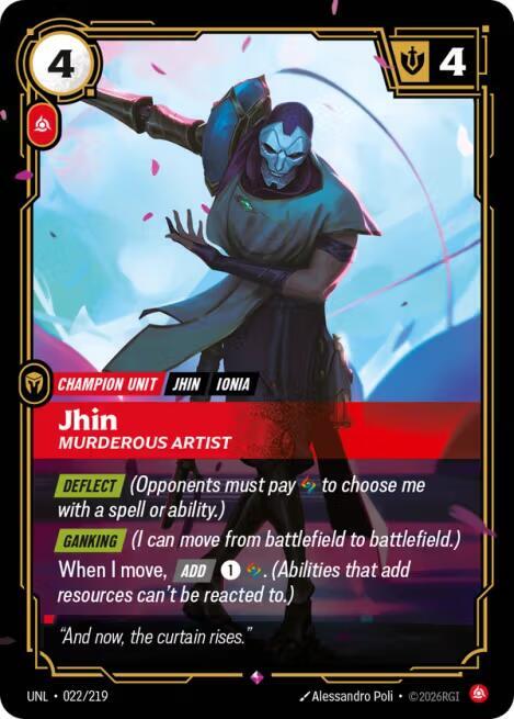 Jhin - Murderous Artist (022/219 - Rare) [Riftbound TCG: Unleashed]