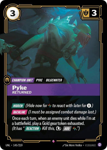 Pyke - Returned (145/219 - Rare) [Riftbound TCG: Unleashed]