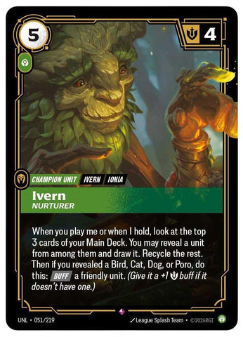 Ivern - Nurterer (051/219 - Rare) [Riftbound TCG: Unleashed]