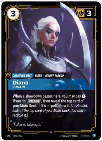 Diana - Lunari (079/219 - Rare) [Riftbound TCG: Unleashed]