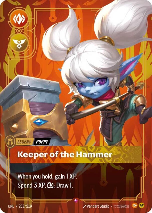 Poppy - Keeper of the Hammer (203/219 - Rare) [Riftbound TCG: Unleashed]