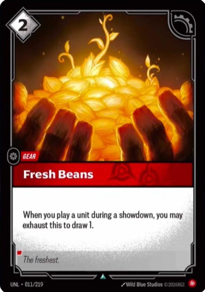 Fresh Beans (011/219 - Uncommon) [Riftbound TCG: Unleashed]
