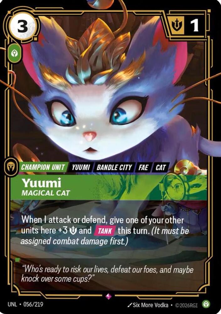 Yuumi - Magical Cat (056/219 - Rare) [Riftbound TCG: Unleashed]