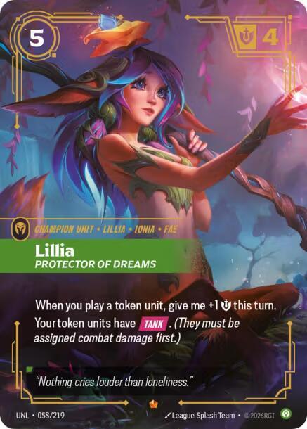 Lillia - Protector of Dreams (058/219 - Epic) [Riftbound TCG: Unleashed]