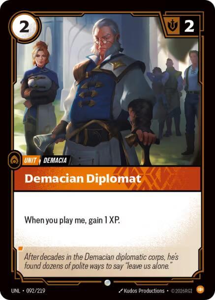 Demacian Diplomat (092/219 - Common) [Riftbound TCG: Unleashed]