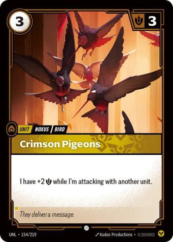 Crimson Pigeons (154/219 - Common) [Riftbound TCG: Unleashed]