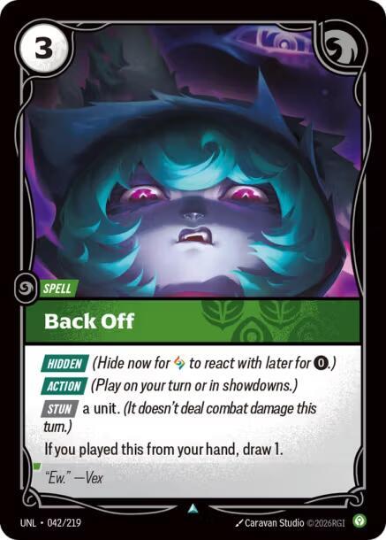 Back Off (042/219 - Uncommon) [Riftbound TCG: Unleashed]