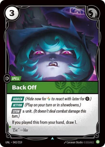Back Off (042/219 - Uncommon) [Riftbound TCG: Unleashed]