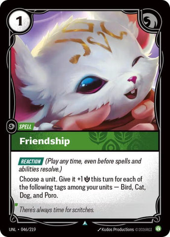 Friendship (046/219 - Uncommon) [Riftbound TCG: Unleashed]