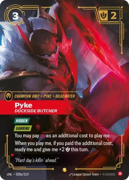 Pyke - Dockside Butcher (028a/219 - Alternate) [Riftbound TCG: Unleashed]