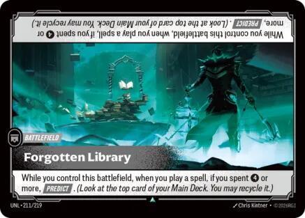 Forgotten Library (211/219 - Uncommon) [Riftbound TCG: Unleashed]