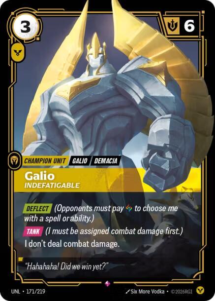 Galio - Indefatigable (171/219 - Rare) [Riftbound TCG: Unleashed]
