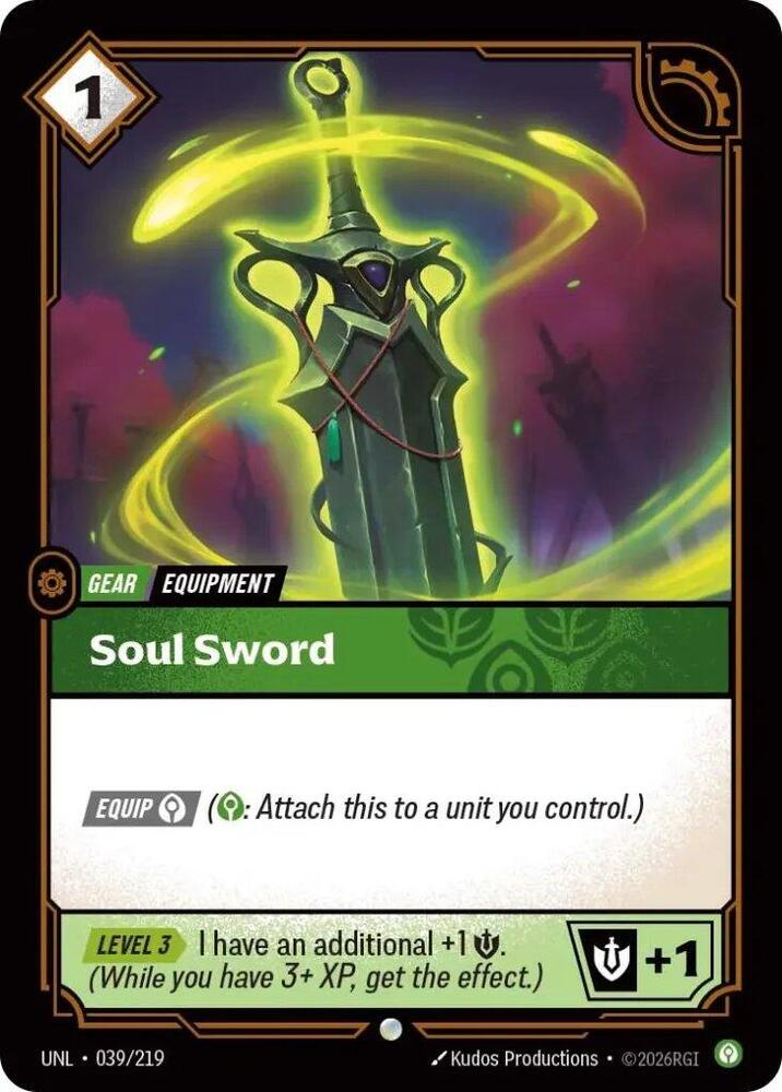 Soul Sword (039/219 - Common) [Riftbound TCG: Unleashed]