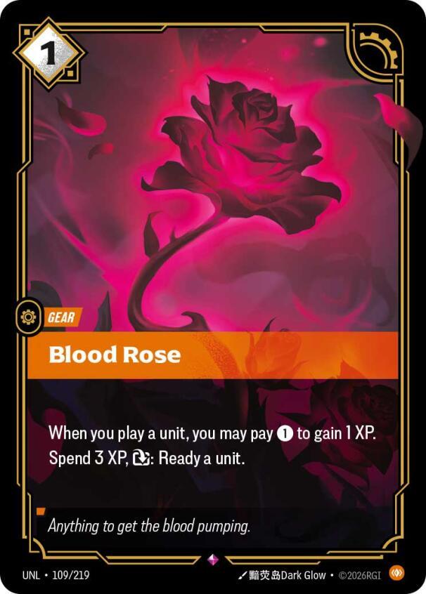Blood Rose (109/219 - Rare) [Riftbound TCG: Unleashed]