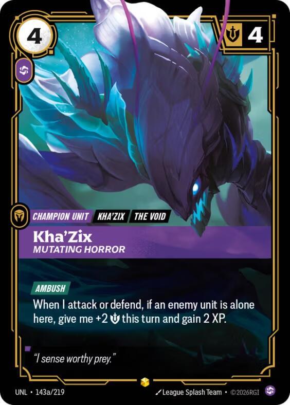 Kha'Zix - Mutating Horror (143a/219 - Alternate) [Riftbound TCG: Unleashed]