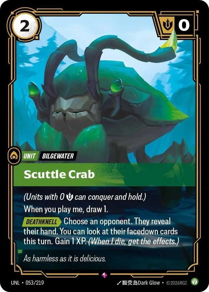 Scuttle Crab (053/219 - Rare) [Riftbound TCG: Unleashed]