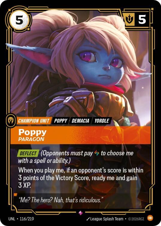 Poppy - Paragon (116/219 - Rare) [Riftbound TCG: Unleashed]