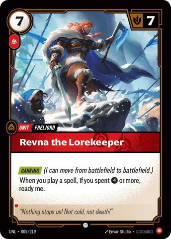 Revna the Lorekeeper (005/219 - Common) [Riftbound TCG: Unleashed]