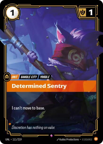 Determined Sentry (111/219 - Rare) [Riftbound TCG: Unleashed]