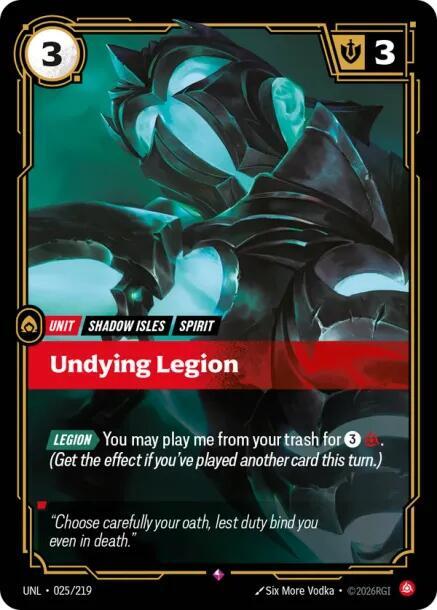 Undying Legion (025/219 - Rare) [Riftbound TCG: Unleashed]