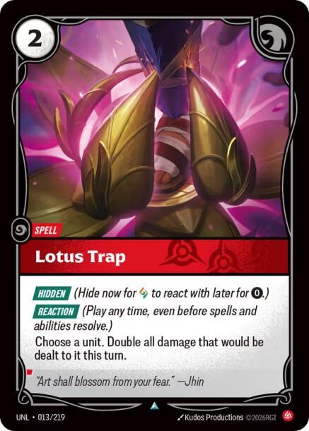 Lotus Trap (013/219 - Uncommon) [Riftbound TCG: Unleashed]