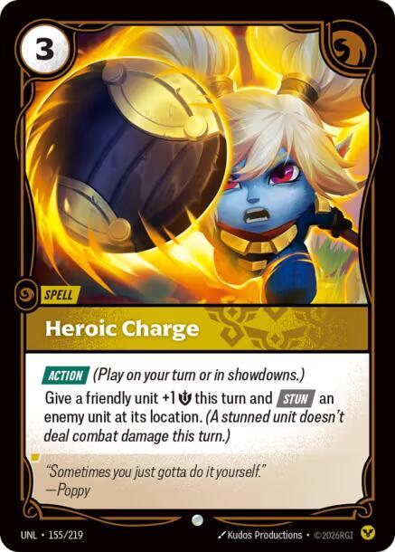Heroic Charge (155/219 - Common) [Riftbound TCG: Unleashed]