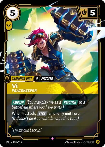 Vi - Peacekeeper (176/219 - Rare) [Riftbound TCG: Unleashed]