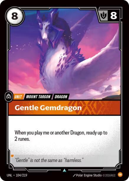 Gentle Gemdragon (104/219 - Uncommon) [Riftbound TCG: Unleashed]